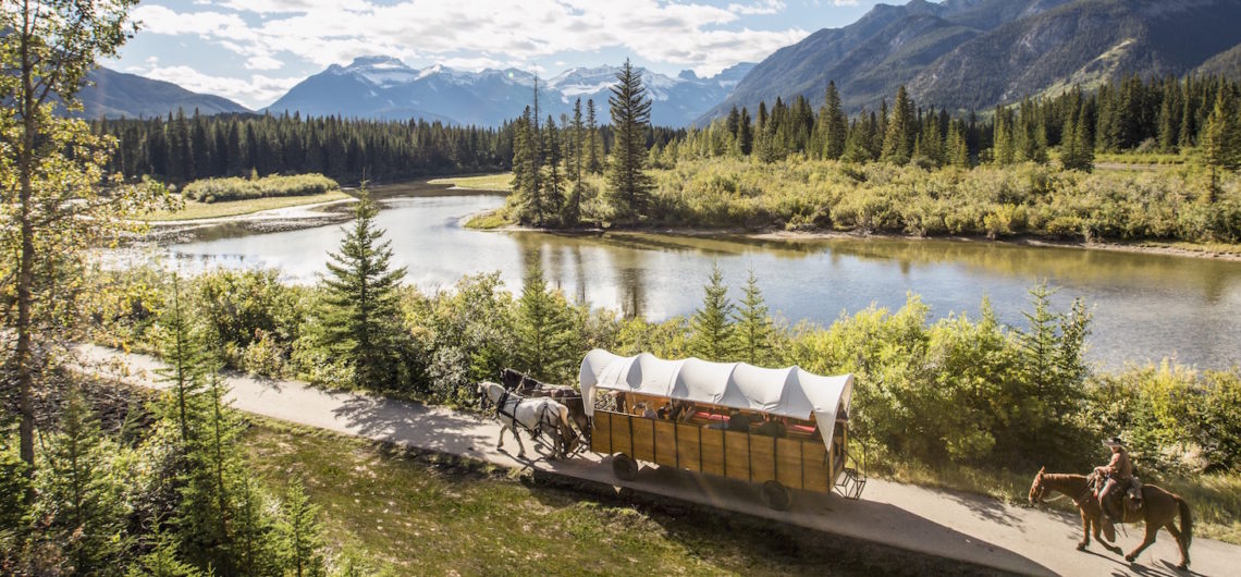 Wagon Ride on the Cowboy Cookout in Banff, Canadian Rockies with Banff Trail Riders