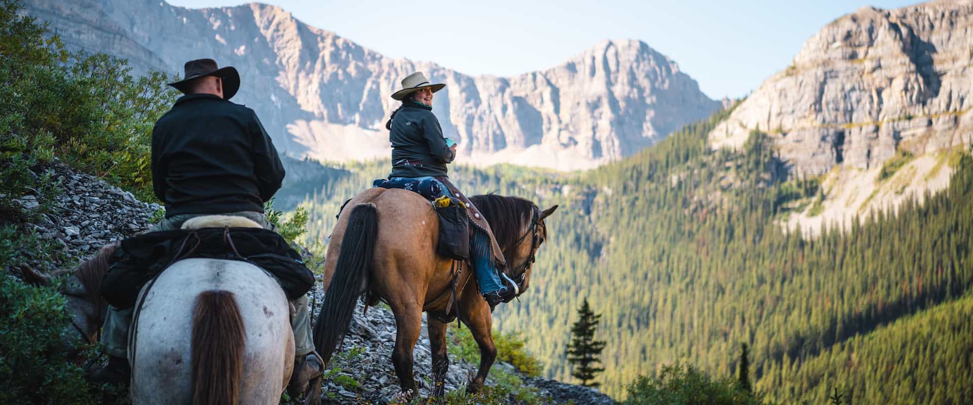 Ride to Allenby Pass on a backcountry vacation with Banff Trail Riders in the Canadian Rockies