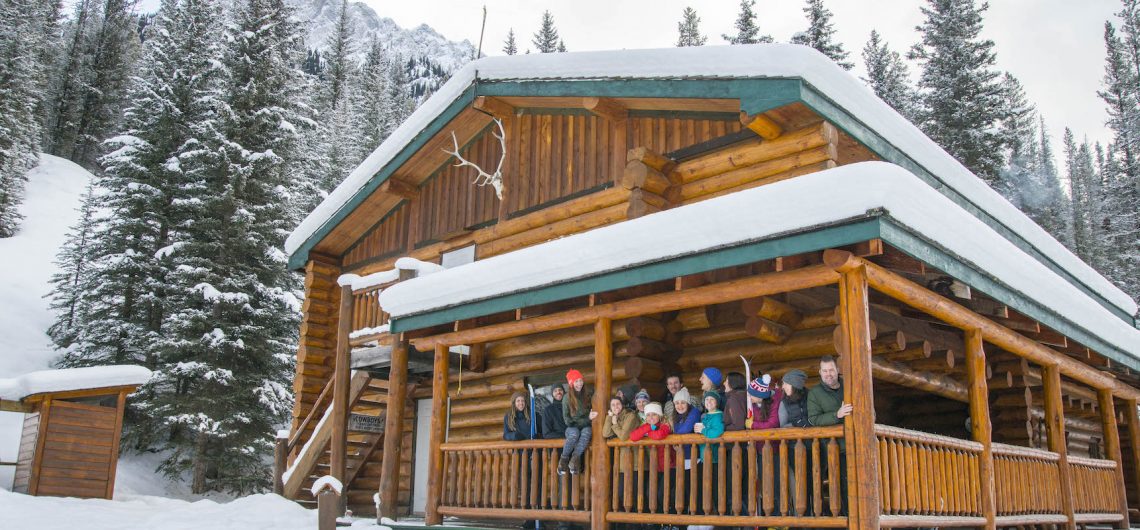 Group at Backcountry Sundance Lodge with Banff Trail Riders