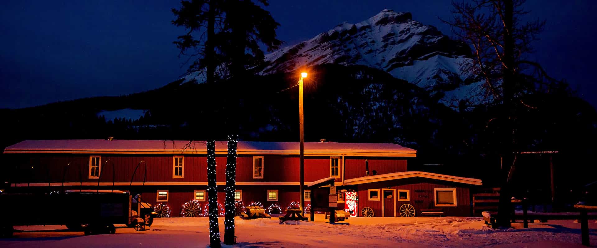 See Warner Stables transformed into a charming winter market at the Banff Christmas Market