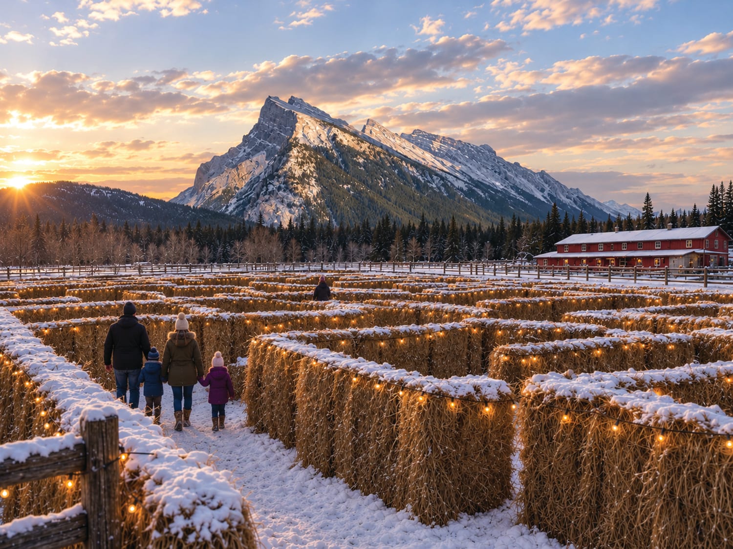 Banff Winter Hay Maze